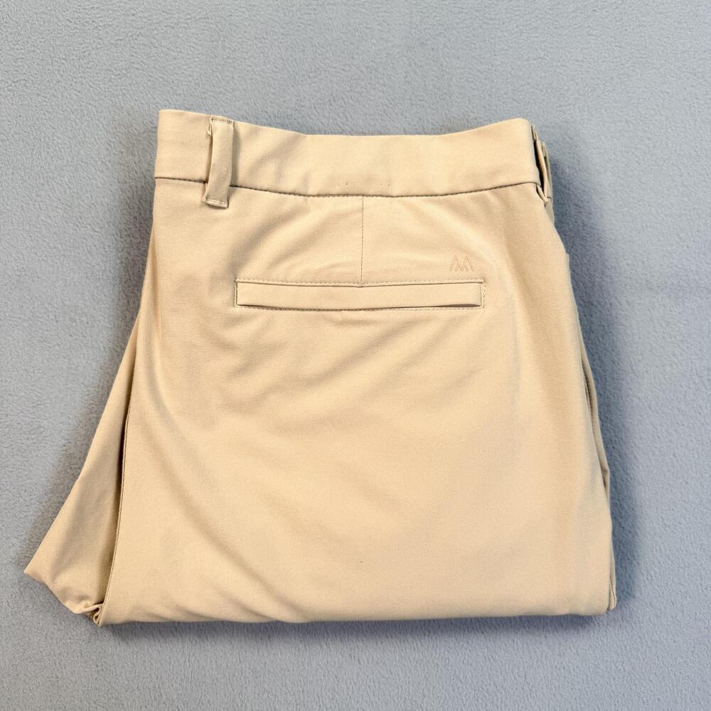 Mizzen+Main Helmsman Pants Mens 38x32 Beige Slim Stretch Performance Chino